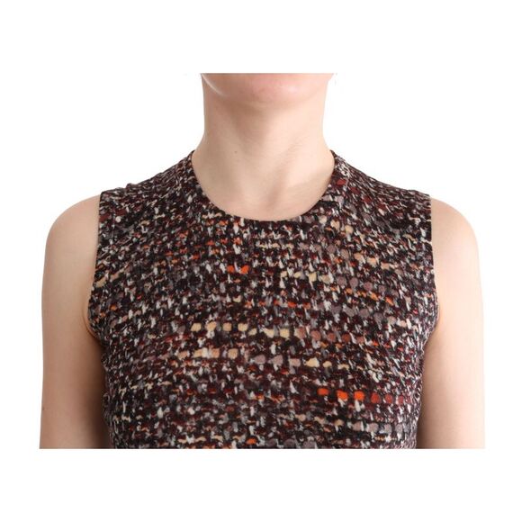 Dolce & Gabbana Sleeveless Knit Top Abstract Pattern Women Multicolor Tops & - Picture 4 of 6